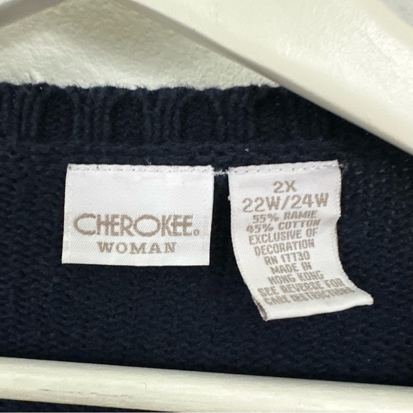 Cherokee Women’s Embroidered Christmas Sweater Size 2X - Picture 4 of 5